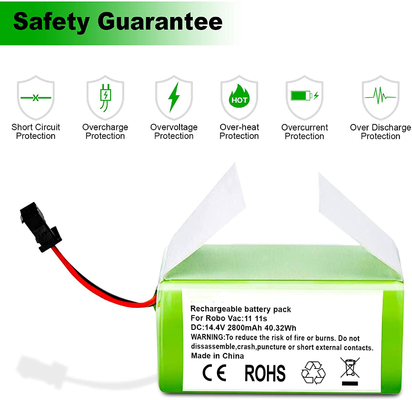 RoboVac مكنسة كهربائية بطارية ليثيوم 11S 15C 15T 14.4V 2800mAh بطارية ليثيوم أيون