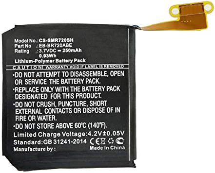 250mAh 3C بطارية ليثيوم جير S2 بطارية ليثيوم أيون قابلة لإعادة الشحن R732 UN38.3
