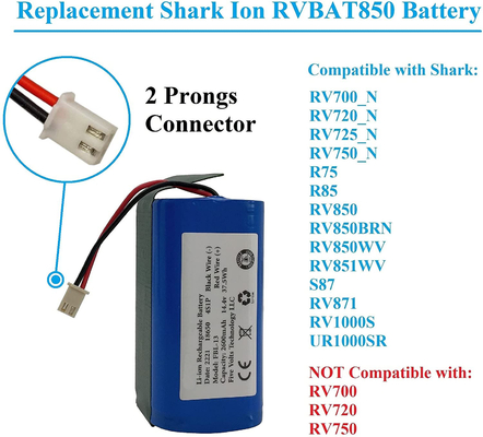 بطارية ليثيوم Rvbat850 3C RV761 R75 R85 استبدال بطارية Shark Ion