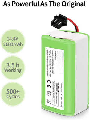 Ecovacs Deebot 2600mAh بطارية ليثيوم أيون 14.4V بطارية قابلة لإعادة الشحن N79S