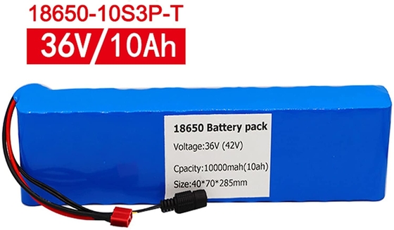 36V 18650 بطارية ليثيوم حزمة BMS 10AH بطارية ليثيوم أيون السيارة الكهربائية