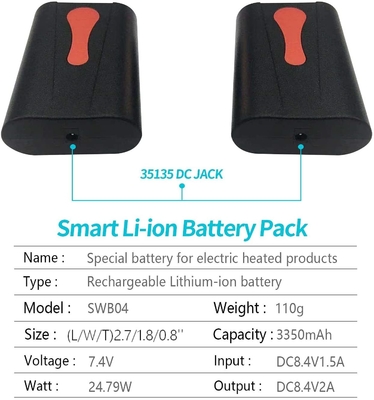 7.4V 3350mAH 3C بطارية ليثيوم NCM تعمل بالبطارية لوحة التدفئة