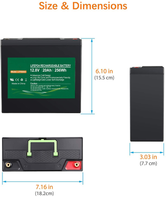 24v 12v 100ah / 36v 20ah / 48v 20ah LiFePO4 بطارية ليثيوم لتخزين الطاقة الشمسية