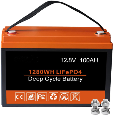 1.2 كجم بطارية قابلة لإعادة الشحن 12V 100AH ​​بطارية ليثيوم LFP دورة عميقة